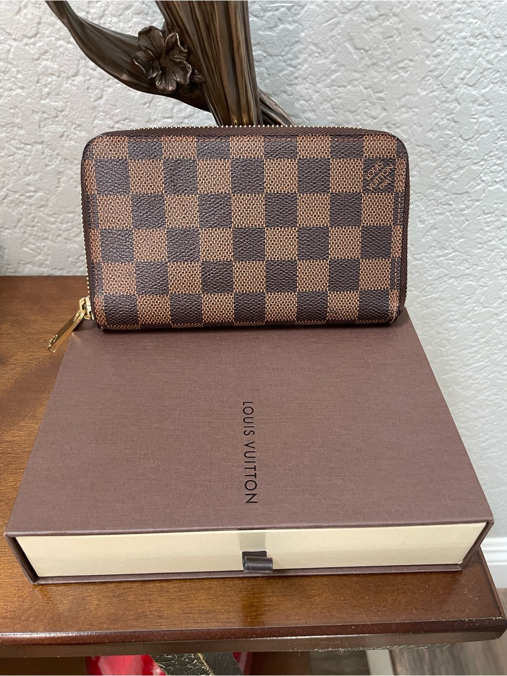 Louis Vuitton Brown Damier Ebene Zippy Wallet